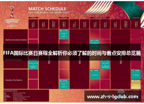 FIFA国际比赛日赛程全解析你必须了解的时间与看点安排总览篇